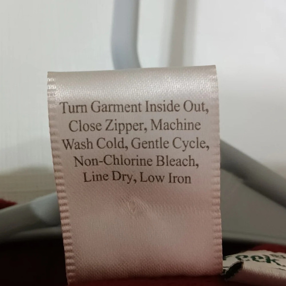 Coldwater Creek Faux Suede Jacket Red Black Petite 8 - Picture 8 of 12